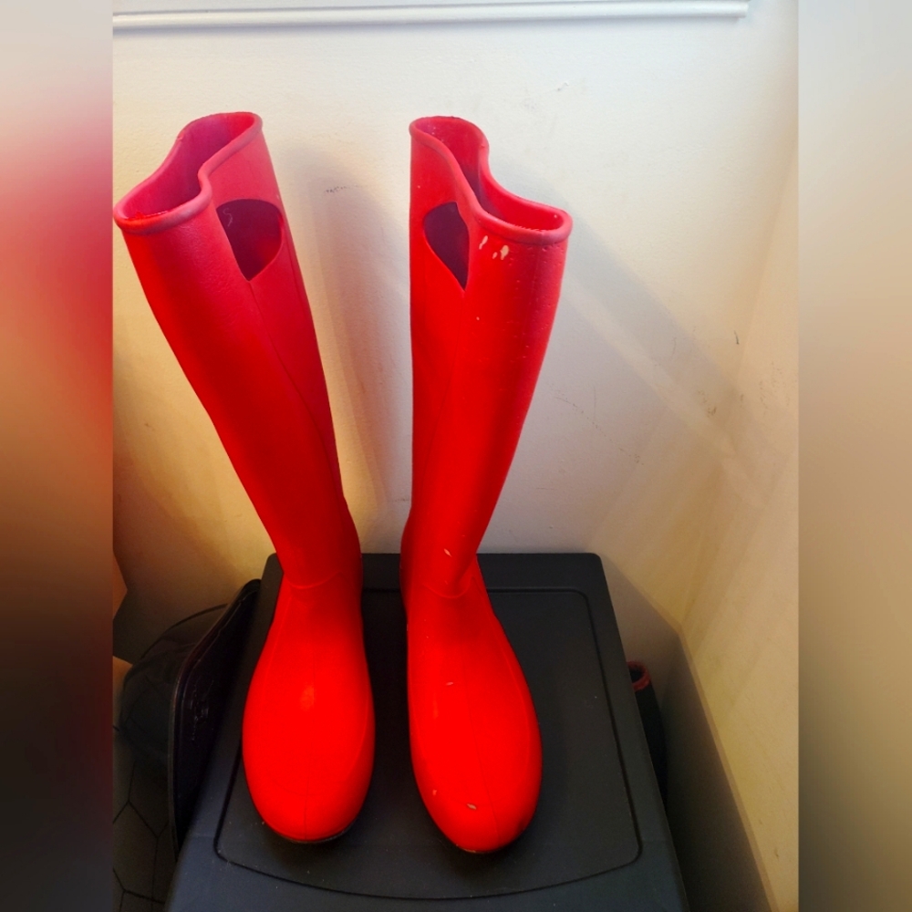 Red Rain Boots